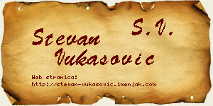 Stevan Vukasović vizit kartica